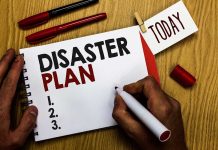 Disaster plan being written with red marker