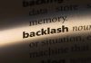 Backlash word highlighted in a dictionary page