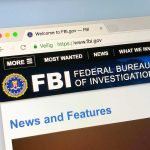 FBI website homepage displayed on a computer screen