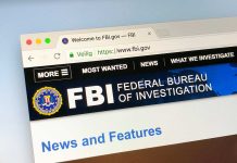 FBI website homepage displayed on a computer screen
