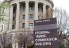 Federal Trade Commission Building with sign and trees