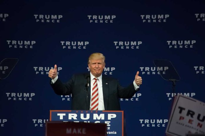 487546267 featured image Man giving thumbs up at Trump Pence rally
