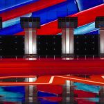 CNN Debate DISASTER — Progressive Star CRUSHED Four debate podiums on a CNN stage background