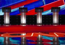 CNN Debate DISASTER — Progressive Star CRUSHED Four debate podiums on a CNN stage background