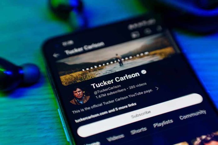 2432183551 Smartphone displaying a YouTube channel profile page.