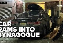 Car SLAMS NYC Synagogue Doors Police probe possible hate crime after car rams into NYC