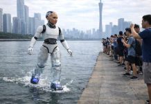 China’s Robot Blitz Stuns CES China's New Shape Shifting AI Robot Walks on Water, Flies