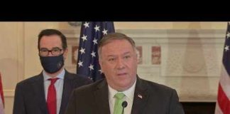 Secretary Mike Pompeo announces sanctions against Iranian