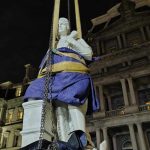 Toppled Columbus Returns—Now White House