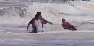 Ten-Foot Monsters, One Kid Lifeguard DRAMATIC WATER RESCUE AT SANTA CRUZ BEACH ENDS WITH EVERYONE SAFE