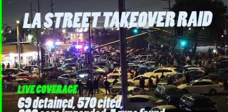 LAPD Raids Street Takeover, 570 cited, 200 cars impounded + STREAMER GOT JUMPED LIVE