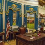 Marco Rubio Just Destroyed the Anti-Trump Ballroom Argument Oval Office-style desk and decor in a museum display