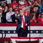 Ross Ulbricht Thanks Trump After 11 Years in Prison Donald Trump points from a rally stage; Rudi Koertzen and Bear Pascoe are in the crowd