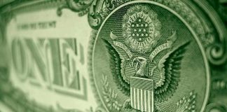 Great Seal eagle on U.S. one-dollar bill