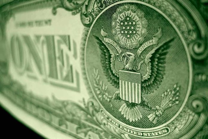Great Seal eagle on U.S. one-dollar bill