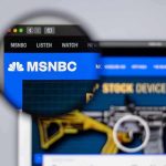 magnifying glass highlighting MSNBC website header