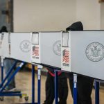 voting booths in a polling station
