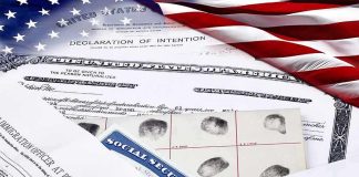 Obama-Era FBI Had a File on OMAR U.S. immigration and naturalization documents with American flag