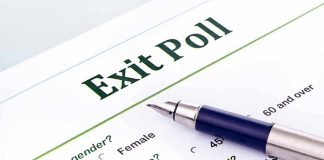 Trump’s Pollster Spots a Democrat TURNOUT Problem Close-up of an exit poll survey form with a pen